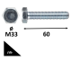 HATLAPFEJŰ TÖVIG MENETES CSAVAR 8.8 HORGANYZOTT DIN933 M33X60  /DB