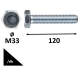 HATLAPFEJŰ TÖVIG MENETES CSAVAR 8.8 HORGANYZOTT DIN933 M33X120  /DB
