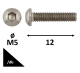 DOMBORÚ FEJŰ BELSŐKULCSNYÍLÁSÚ CSAVAR 10.9 GALV.HORG. ISO7380-1 M5X12 /DB