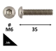 DOMBORÚ FEJŰ BELSŐKULCSNYÍLÁSÚ CSAVAR 10.9 GALV.HORG. ISO7380-1 M6X35 /DB